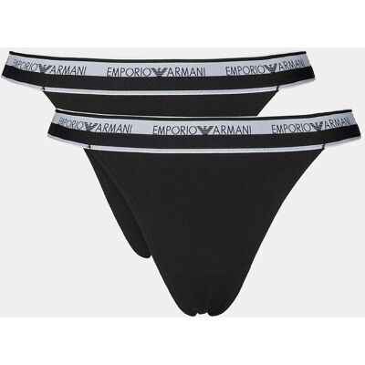 Giorgio Armani Dámská tanga 2Pack 164522 4R227 00020 černá - Emporio Armani XS Giorgio Armani Dámská tanga 2Pack 164522 4R227 00020 černá - Emporio Armani XS
