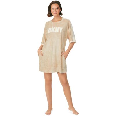 Dámská noční košile YI30013 221 sv. béžová - DKNY S Dámská noční košile YI30013 221 sv. béžová - DKNY S