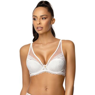Dámská push-up podprsenka Estelle M-0198/11 Bílá - MAT bílá 75F Dámská push-up podprsenka Estelle M-0198/11 Bílá - MAT bílá 75F