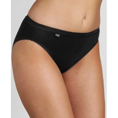 Dámské kalhotky Basic+ Tai 2P černé - Sloggi BLACK 46 Dámské kalhotky Basic+ Tai 2P černé - Sloggi BLACK 46