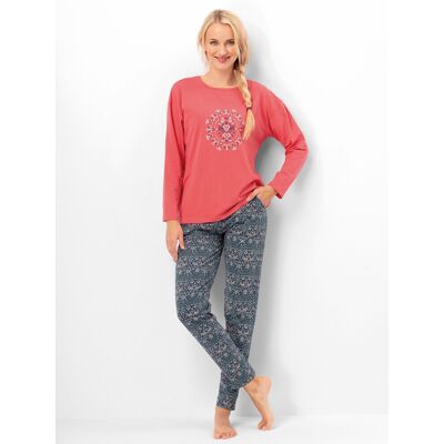 Pyžamo Key LNS 703 B25 long/r S-XL dámské korálově zelená XL Pyžamo Key LNS 703 B25 long/r S-XL dámské korálově zelená XL