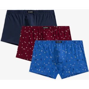 Boxerky Atlantic 3MH-188 A'3 S-2XL khaki-černá-modrá XXL Boxerky Atlantic 3MH-188 A'3 S-2XL khaki-černá-modrá XXL