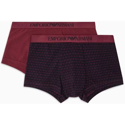 Giorgio Armani Pánské boxerky 2PACK 111210 3F504 56636 vínové s potiskem - Emporio Armani M Giorgio Armani Pánské boxerky 2PACK 111210 3F504 56636 vínové s potiskem - Emporio Armani M
