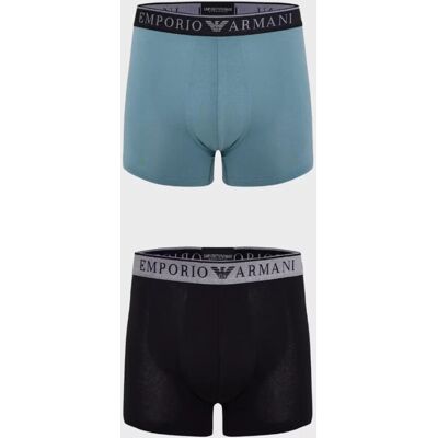 Giorgio Armani Pánské boxerky 2PACK 111769 3F720 29921 zeleno-černé - Emporio Armani M Giorgio Armani Pánské boxerky 2PACK 111769 3F720 29921 zeleno-černé - Emporio Armani M
