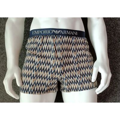 Giorgio Armani Pánské trenýrky 112072 4R504 18855 hnědé se vzorem - Emporio Armani L Giorgio Armani Pánské trenýrky 112072 4R504 18855 hnědé se vzorem - Emporio Armani L