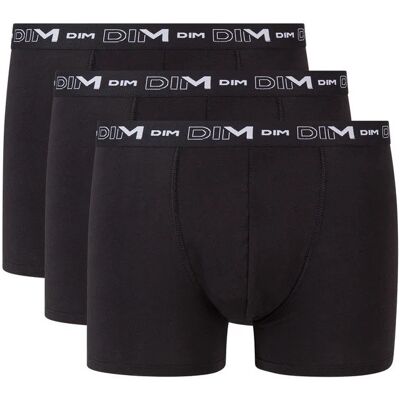 Pánské boxerky 3 ks COTTON STRETCH černé - DIM L Pánské boxerky 3 ks COTTON STRETCH černé - DIM L