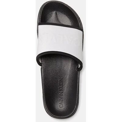 Pantofle KW0KW00514-091 stříbrná - Calvin Klein stříbrná 37/38 Pantofle KW0KW00514-091 stříbrná - Calvin Klein stříbrná 37/38