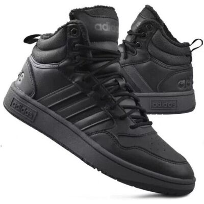 Pánské sportovní kotníkové boty Hoops 3.0 Mid Wtr GW6421 Černá - Adidas černá 44 2/3 Pánské sportovní kotníkové boty Hoops 3.0 Mid Wtr GW6421 Černá - Adidas černá 44 2/3