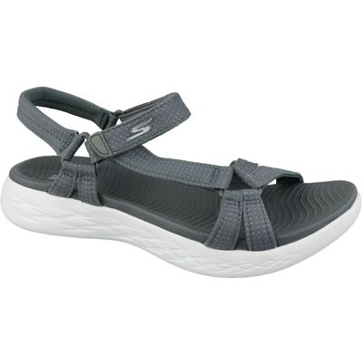 Skechers On The Go 600 15316-CHAR šedé sandály 41 Skechers On The Go 600 15316-CHAR šedé sandály 41
