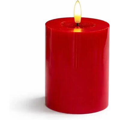 SIRIUS LED svíčka na baterie vosková Sille Red, Ø 7,5 × 10 cm, červená, 2× AA SIRIUS LED svíčka na baterie vosková Sille Red, Ø 7,5 × 10 cm, červená, 2× AA