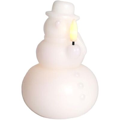 SIRIUS LED svíčka z pravého vosku na baterie, sněhulák, bílý, ø 10 × 12,6 cm , CR2032 SIRIUS LED svíčka z pravého vosku na baterie, sněhulák, bílý, ø 10 × 12,6 cm , CR2032