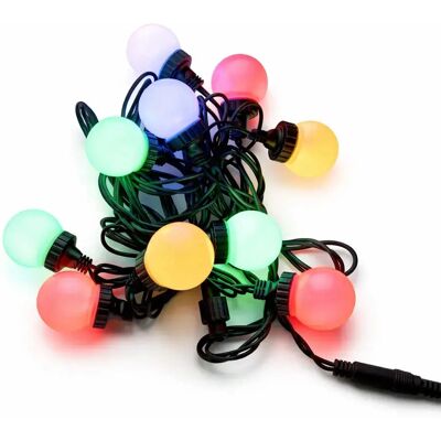 DECOLED Easy Fix LED venkovní párty osvětlení 5 m barevné, světelná girlanda 10 diod, černý kabel IP44, prodlužovací DECOLED Easy Fix LED venkovní párty osvětlení 5 m barevné, světelná girlanda 10 diod, černý kabel IP44, prodlužovací