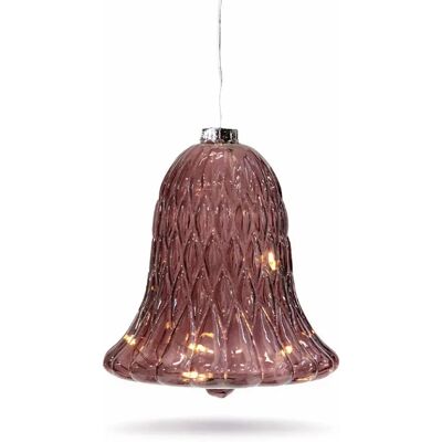 SIRIUS LED skleněný zvonek vínový Ø 9 × 10 cm, 5 diod, IP20 interiér, 1× AAA SIRIUS LED skleněný zvonek vínový Ø 9 × 10 cm, 5 diod, IP20 interiér, 1× AAA