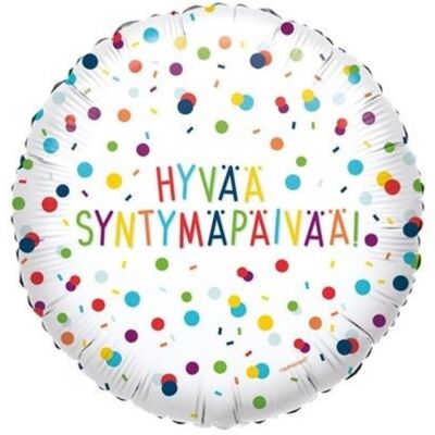 Anagram Foliový balonek Rainbow Confetti - finský nápis 43 cm Anagram Foliový balonek Rainbow Confetti - finský nápis 43 cm