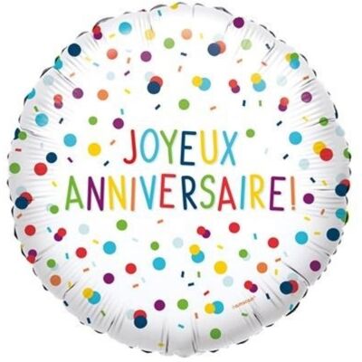 Anagram Foliový balonek Rainbow Confetti - francouzký nápis 43 cm Anagram Foliový balonek Rainbow Confetti - francouzký nápis 43 cm