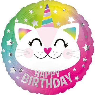 Anagram Foliový balonek kočička Happy Birthday 43 cm Anagram Foliový balonek kočička Happy Birthday 43 cm