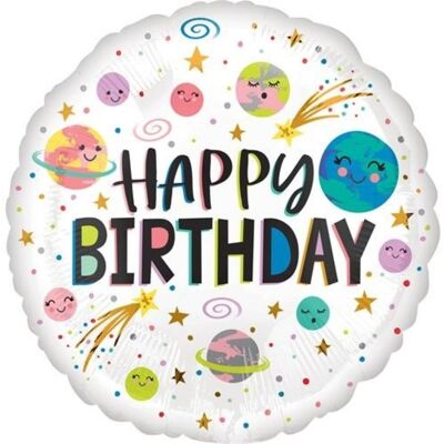 Anagram Foliový balonek Galaxy Smile - Happy Birthday 45 cm Anagram Foliový balonek Galaxy Smile - Happy Birthday 45 cm