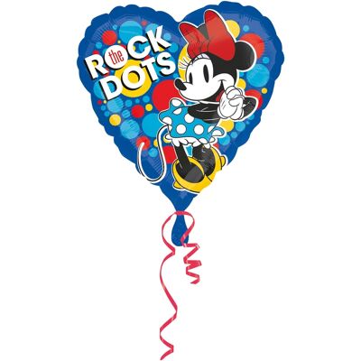 Anagram Foliový balonek srdce Minnie Mouse - rock dots 43 cm Anagram Foliový balonek srdce Minnie Mouse - rock dots 43 cm