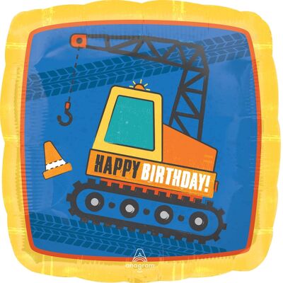 Anagram Foliový balonek Bagr - Happy Birthday 43 cm Anagram Foliový balonek Bagr - Happy Birthday 43 cm