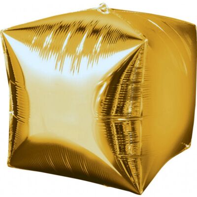 Anagram Foliový balonek kostka zlatá 38 x 38 cm Anagram Foliový balonek kostka zlatá 38 x 38 cm