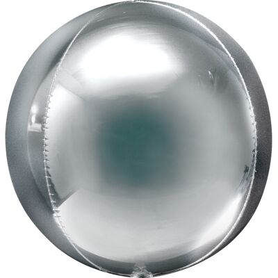Anagram Foliový balonek jumbo koule Orbz XL stříbrný 53 cm Anagram Foliový balonek jumbo koule Orbz XL stříbrný 53 cm