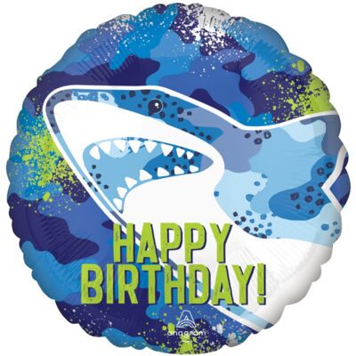 Anagram Foliový balonek Žraloci - Happy Birthday 43 cm Anagram Foliový balonek Žraloci - Happy Birthday 43 cm