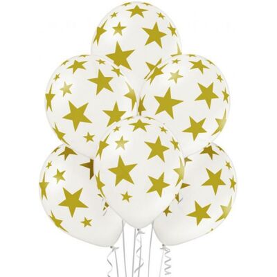 Godan Latexové balonky hvězdy 30 cm - 6 ks Godan Latexové balonky hvězdy 30 cm - 6 ks