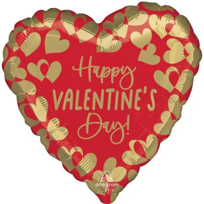 Anagram Foliový balonek Jumbo zlaté srdce - Happy Valentine's Day 71 cm Anagram Foliový balonek Jumbo zlaté srdce - Happy Valentine's Day 71 cm