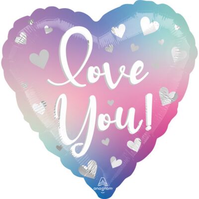 Anagram Foliový balonek srdce ombre - I love you - 43 cm Anagram Foliový balonek srdce ombre - I love you - 43 cm