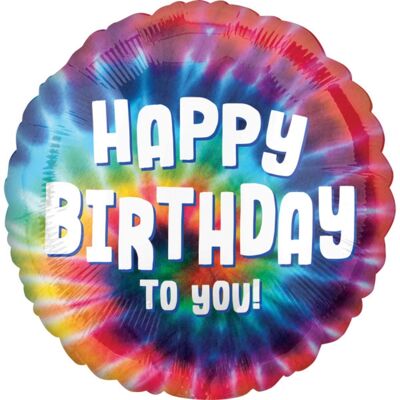 Anagram Foliový balonek - batikovaný Happy Birthday - 45 cm Anagram Foliový balonek - batikovaný Happy Birthday - 45 cm