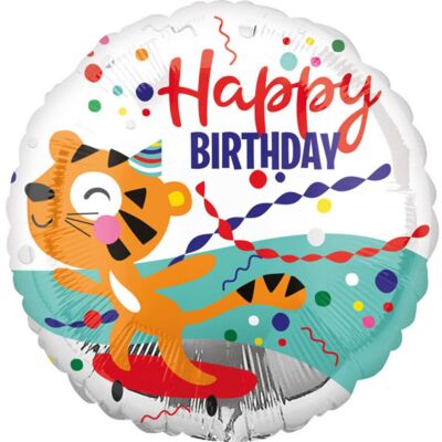 Anagram Foliový balonek - Tygřík Happy Birthday - 45 cm Anagram Foliový balonek - Tygřík Happy Birthday - 45 cm