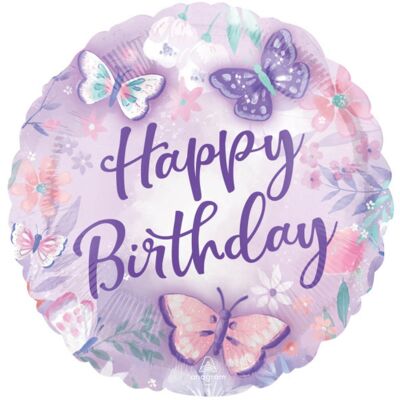 Anagram Foliový balonek Motýlci - Happy Birthday 43 cm Anagram Foliový balonek Motýlci - Happy Birthday 43 cm