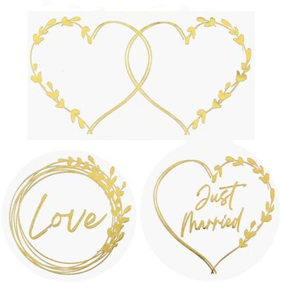 Santex Samolepky Love - Just Married 16 ks Santex Samolepky Love - Just Married 16 ks