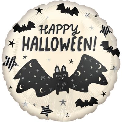 Anagram Foliový balonek Satin - netopýři Happy Halloween - 43 cm Anagram Foliový balonek Satin - netopýři Happy Halloween - 43 cm