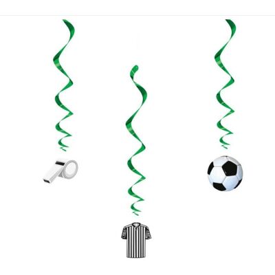 Unique Závěsné spirály 3D Fotbal 3 ks Unique Závěsné spirály 3D Fotbal 3 ks
