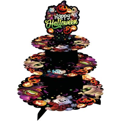 Fiestas Guirca Třípatrový stojan na sladkosti Halloween Little Monsters 40 x 30 cm Fiestas Guirca Třípatrový stojan na sladkosti Halloween Little Monsters 40 x 30 cm