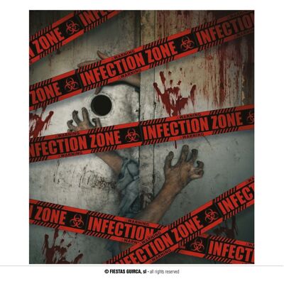 Fiestas Guirca Výstražná dekorační páska Infection Zone 6 m Fiestas Guirca Výstražná dekorační páska Infection Zone 6 m
