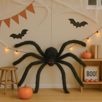 Fiestas Guirca Halloweenská dekorace - Obří pavouk chlupatý 150 cm Fiestas Guirca Halloweenská dekorace - Obří pavouk chlupatý 150 cm