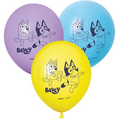 Unique Latexové balónky Bluey – mix barev, 30 cm, 6 ks Unique Latexové balónky Bluey – mix barev, 30 cm, 6 ks
