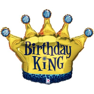 Grabo Balloons Fóliový balonek koruna Birthday King – 75 x 58 cm Grabo Balloons Fóliový balonek koruna Birthday King – 75 x 58 cm