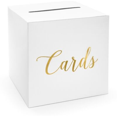 Party Deco Papírová truhlice na přání bílá - Cards 24 cm Party Deco Papírová truhlice na přání bílá - Cards 24 cm