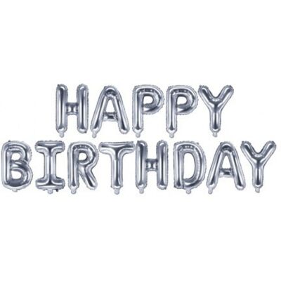 Party Deco Foliový nápis HAPPY BIRTHDAY ve stříbrné barvě 340 x 35 cm Party Deco Foliový nápis HAPPY BIRTHDAY ve stříbrné barvě 340 x 35 cm