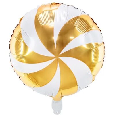 Party Deco Foliový balonek bonbón zlatý 45 cm Party Deco Foliový balonek bonbón zlatý 45 cm