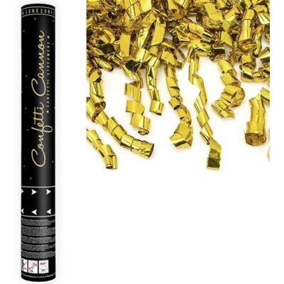 Party Deco Vystřelovací konfety - zlaté serpentiny 60 cm Party Deco Vystřelovací konfety - zlaté serpentiny 60 cm