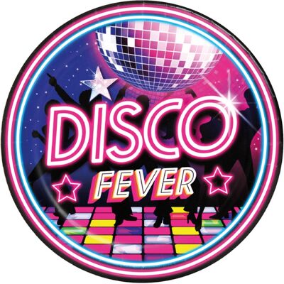Fiestas Guirca Papírové talíře Disco Fever - 23 cm, 6 ks Fiestas Guirca Papírové talíře Disco Fever - 23 cm, 6 ks