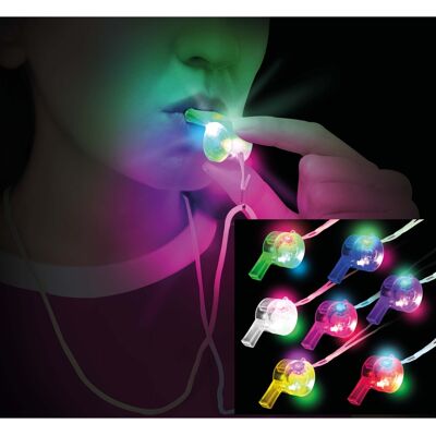 Fiestas Guirca Píšťalka s LED světlem – mix barev, 5 cm Fiestas Guirca Píšťalka s LED světlem – mix barev, 5 cm