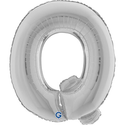 Grabo Balloons Fóliové písmeno Q stříbrné – 102 cm Grabo Balloons Fóliové písmeno Q stříbrné – 102 cm