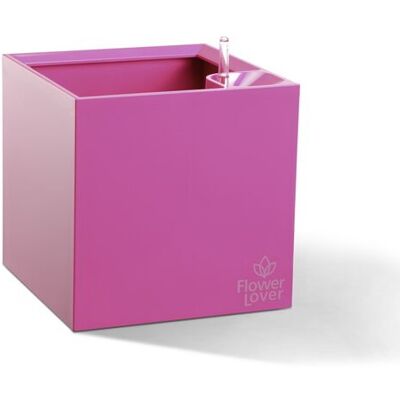Plastkon Samozavlažovací květináč Cubico 33x33x33 cm, růžový Plastkon Samozavlažovací květináč Cubico 33x33x33 cm, růžový