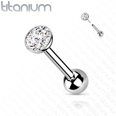 Cartilage piercing TITAN, 1,2 x 8 mm (4 mm) Cartilage piercing TITAN, 1,2 x 8 mm (4 mm)