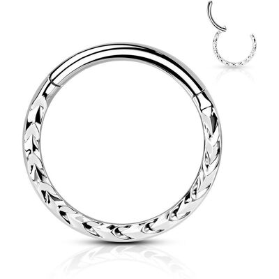Segment kruh s dekorem - helix / cartilage / tragus piercing (1,2 x 8 mm) Segment kruh s dekorem - helix / cartilage / tragus piercing (1,2 x 8 mm)